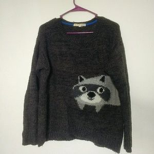 BYE WINTER SALE Raccoon Sweater